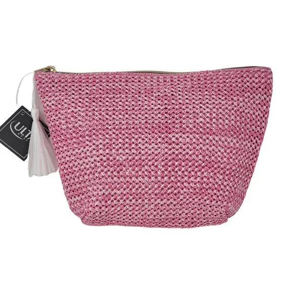 Ulta Beauty Bags Ulta Beauty Pink Woven Cosmetic Travel Makeup